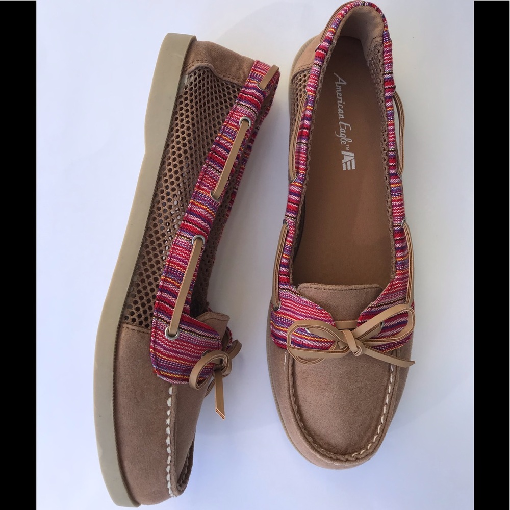 AMERICAN EAGLE by PAYLESS BROWN MULTICOLOR LOAFERS